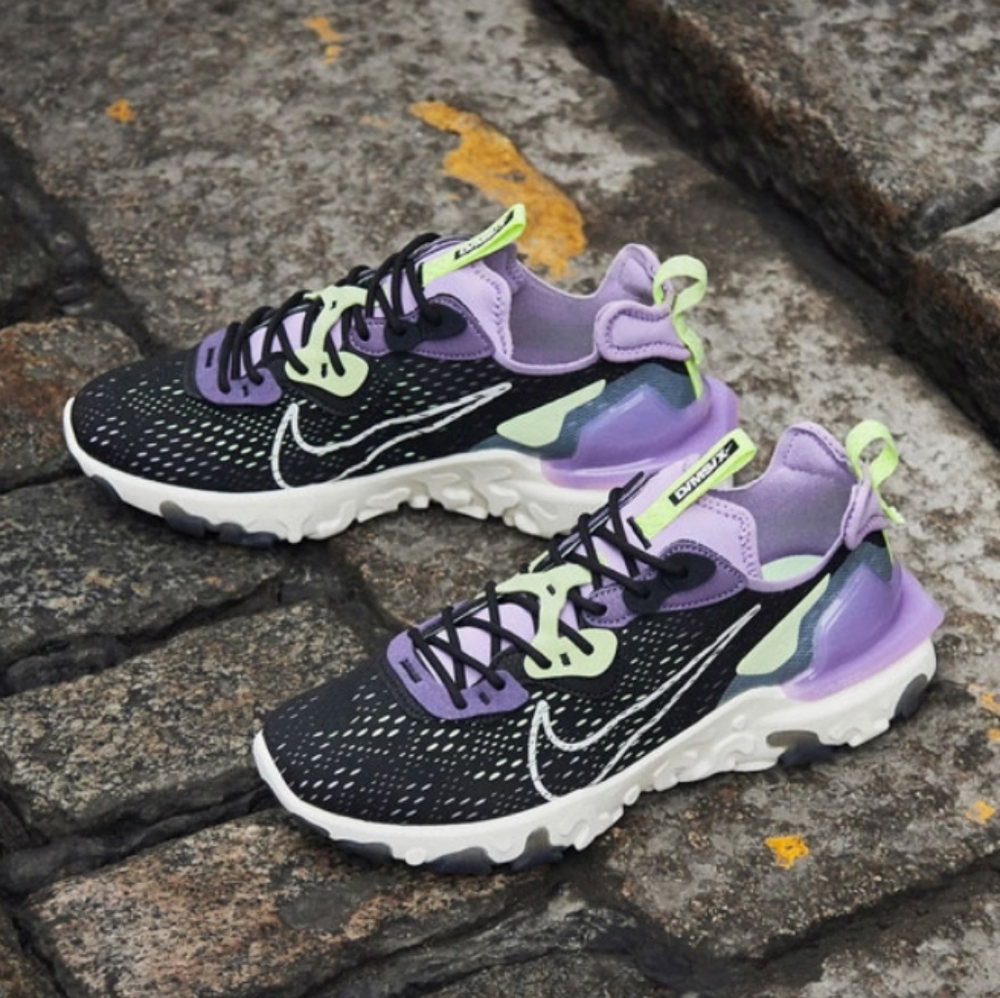 Nike Kids Shoes - Black, Purple, and Green